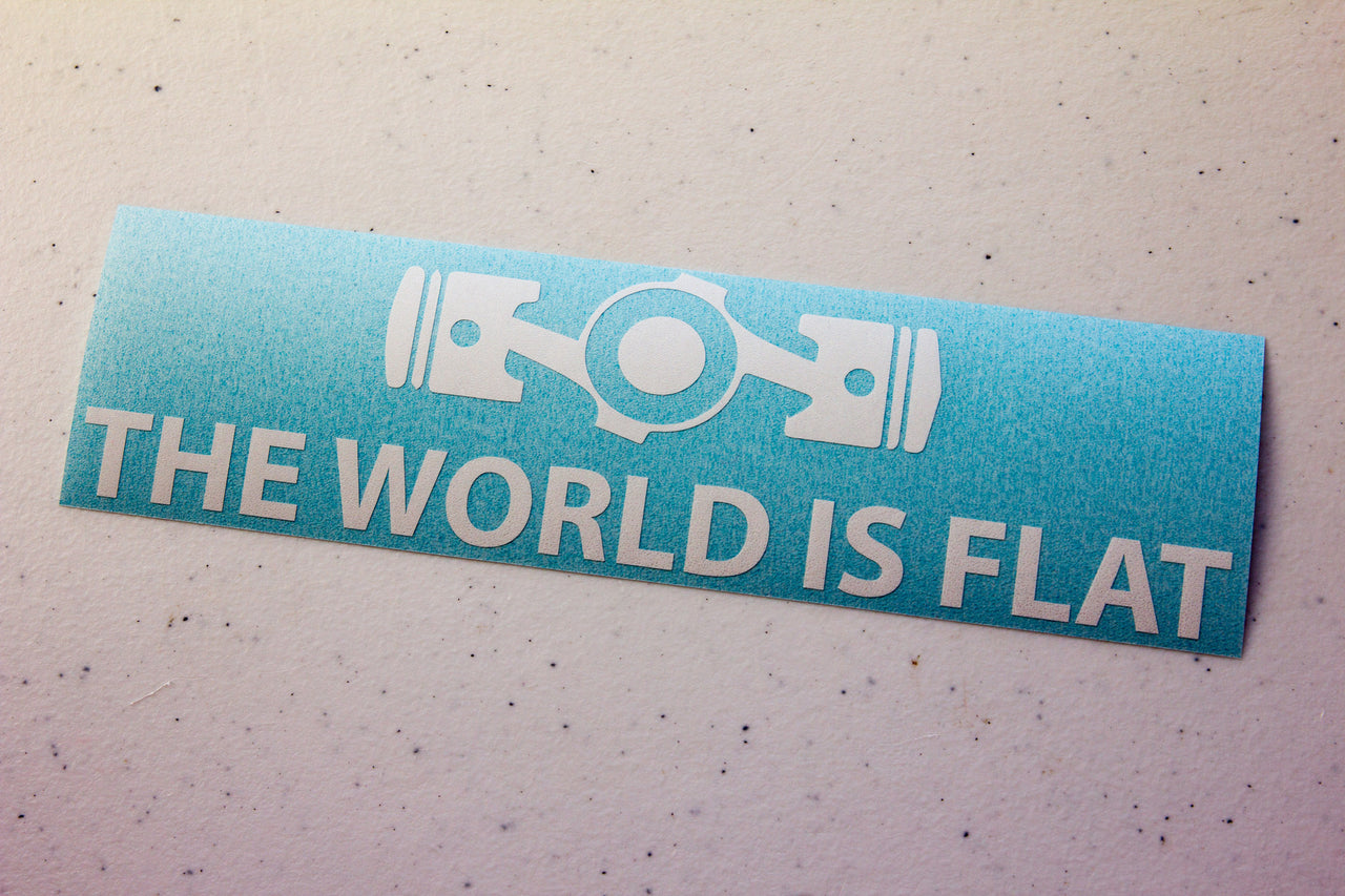 Sticker : The World Is Flat - Boxer Engine